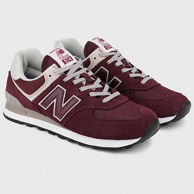 Кроссовки New Balance 574, цвет бордовый, артикул ML574EVM/D