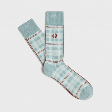 Носки Fred Perry Check Sock голубой, артикул C9138-X06