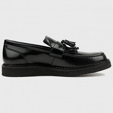 Лоферы Fred Perry Leather Tassel Loafer x George Cox, цвет черный, артикул SB8355-102