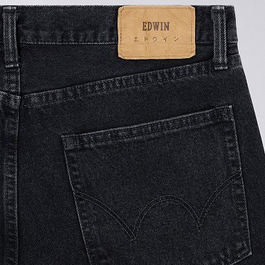 Мужские джинсы Edwin Loose Fit Jeans Kaihara Right Hand Black Denim 13oz, цвет черный, артикул I035095.89.OC