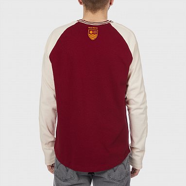 Лонгслив Adidas Originals Long Sleeve Graphic Tee x Wales Bonner, цвет бордовый, артикул HC1651