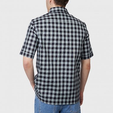 Рубашка Fred Perry Gingham Revere Collar Shirt, цвет синий, артикул M5654-608