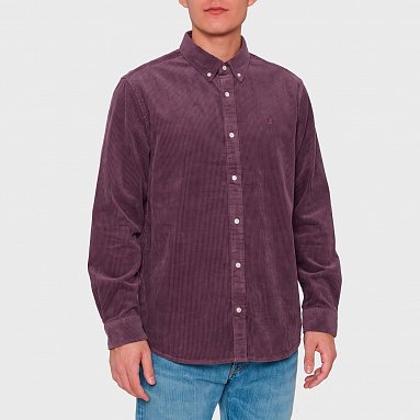 Рубашка Carhartt Wip L/S Madison Cord Shirt, цвет бордовый, артикул I029958.826.XX