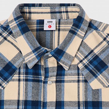 Рубашка Edwin Western Shirt LS, цвет синий, артикул I035871.1WN.67