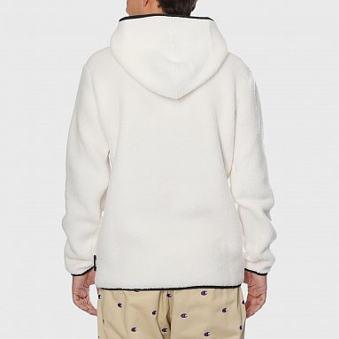 Толстовка Champion Reserve Weave Hooded Half Zip Top, цвет белый, артикул 215115-WW003
