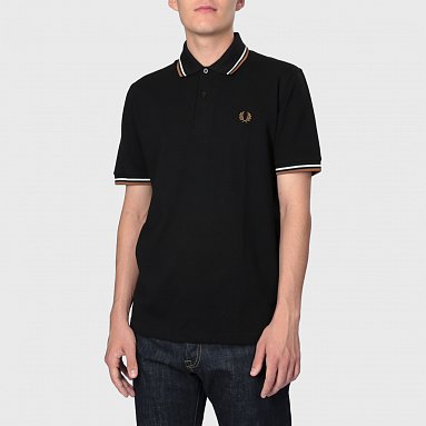 Поло Fred Perry Twin Tipped черный, артикул M12-P69