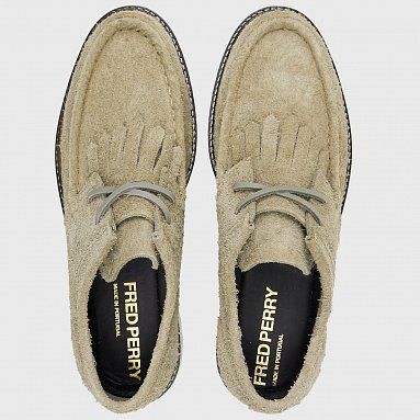 Лоферы Fred Perry Low Kenney Hairy Suede, цвет серый, артикул B7308-U54