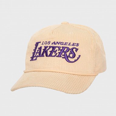 Бейсболка Mitchell & Ness Los Angeles Lakers Cordy Deadstock Snapback бежевый, артикул HM10472-LALOFWH