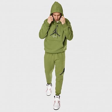 Брюки Jordan Essentials Fleece Baseline Trousers, цвет оливковый, артикул FD7345-340