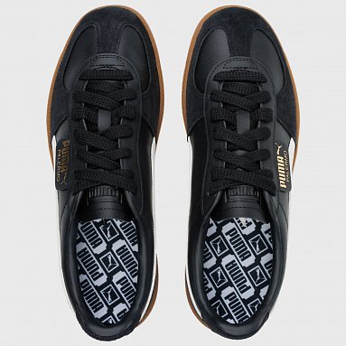 Кроссовки Puma Palermo Leather, цвет черный, артикул 396464-03