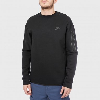 Свитшот Nike Sportswear Tech Fleece Crew черный, артикул CU4505-010