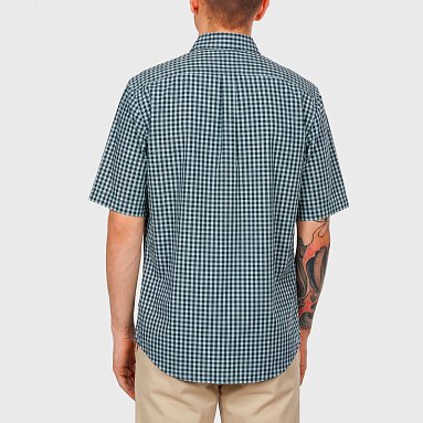 Рубашка Fred Perry Gingham Short Sleeve Shirt, цвет синий, артикул M2435-24A