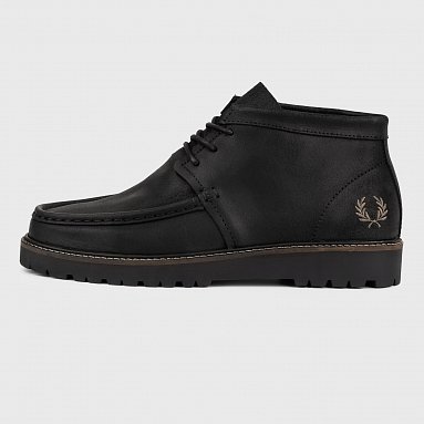Ботинки Fred Perry Mid Kenney Waxed Suede, цвет черный, артикул B3436-102
