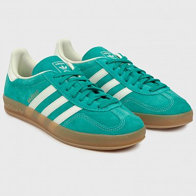 Кроссовки adidas Originals Gazelle Indoor, цвет зеленый, артикул JQ8391