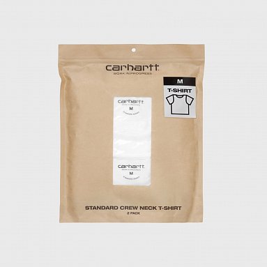 Комплект Футболок Carhartt Wip Standard Crew Neck T-shirt, цвет белый, артикул I029370.931.XX