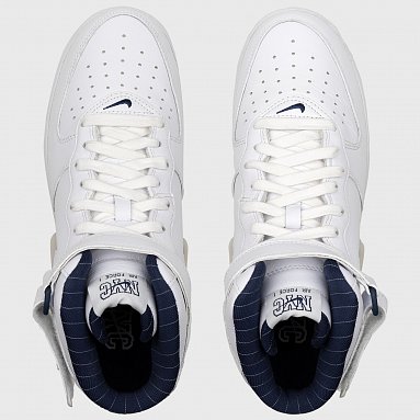 Кроссовки Nike Air Force 1 Mid Jewel QS NYC Yankees, цвет белый, артикул DH5622-100