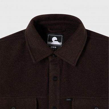 Рубашка Edwin Jowen Overshirt LS, цвет коричневый, артикул I032497.51.99