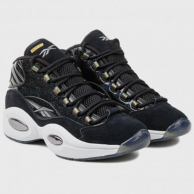Кроссовки Reebok Question Mid x Panini , цвет черный, артикул HQ4135