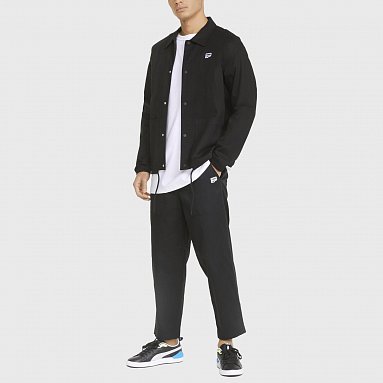Куртка Puma Downtown Coach Jacket, цвет черный, артикул 533969-01