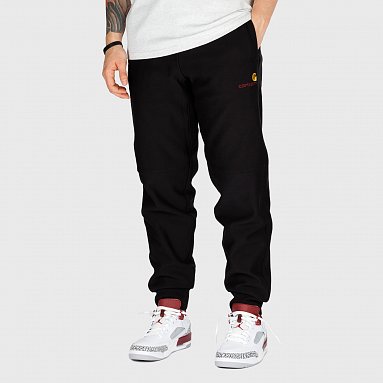 Брюки Carhartt Wip American Script Jogging Pant черный, артикул I027042.89.XX