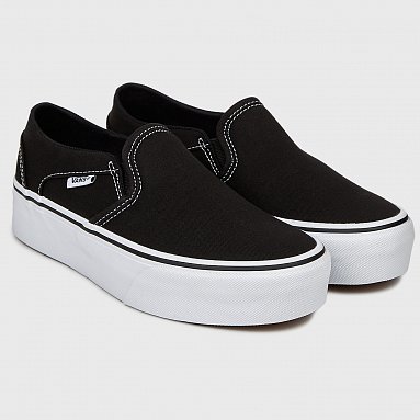 Кеды Vans Asher Platform Wmns, цвет черный, артикул VA3WMM3SY