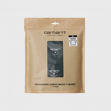 Комплект Футболок Carhartt Wip Standard Crew Neck T-shirt, цвет черный, артикул I029370.933.XX