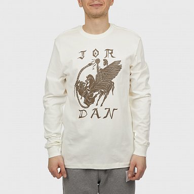 Лонгслив Jordan Long Sleeve Artists Series T-shirt бежевый, артикул DV8424-133