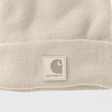 Шапка Carhartt Tonal Patch Beanie, цвет бежевый, артикул 101070-A16