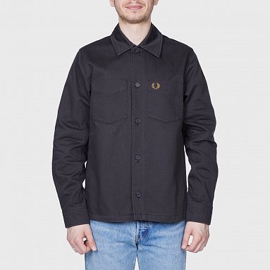 Рубашка Fred Perry Herringbone Overshirt серый, артикул M7754-297