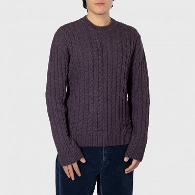 Свитер Edwin Twisted Crew Neck Sweater фиолетовый, артикул I031152.1AG.67