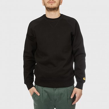 Свитшот Carhartt Wip Chase Sweatshirt, цвет черный, артикул I026383.00F.XX