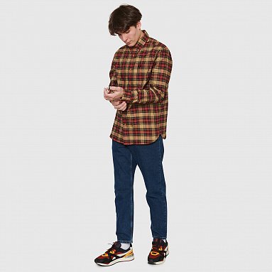 Рубашка Fred Perry Tonal Tartan Shirt, цвет красный, артикул M2689-363